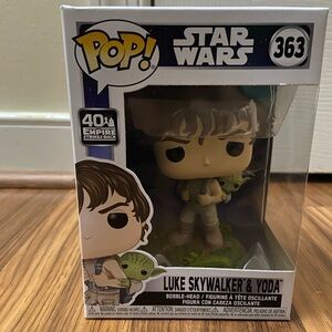 Funko POP Star Wars #363 Luke Skywalker & Yoda bobblehead (40th Empire edition)
